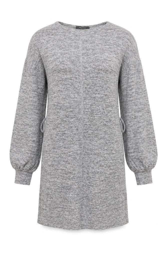 Primark Womens Grey Crew Neck  Polyester Tunic Jumper Size 10