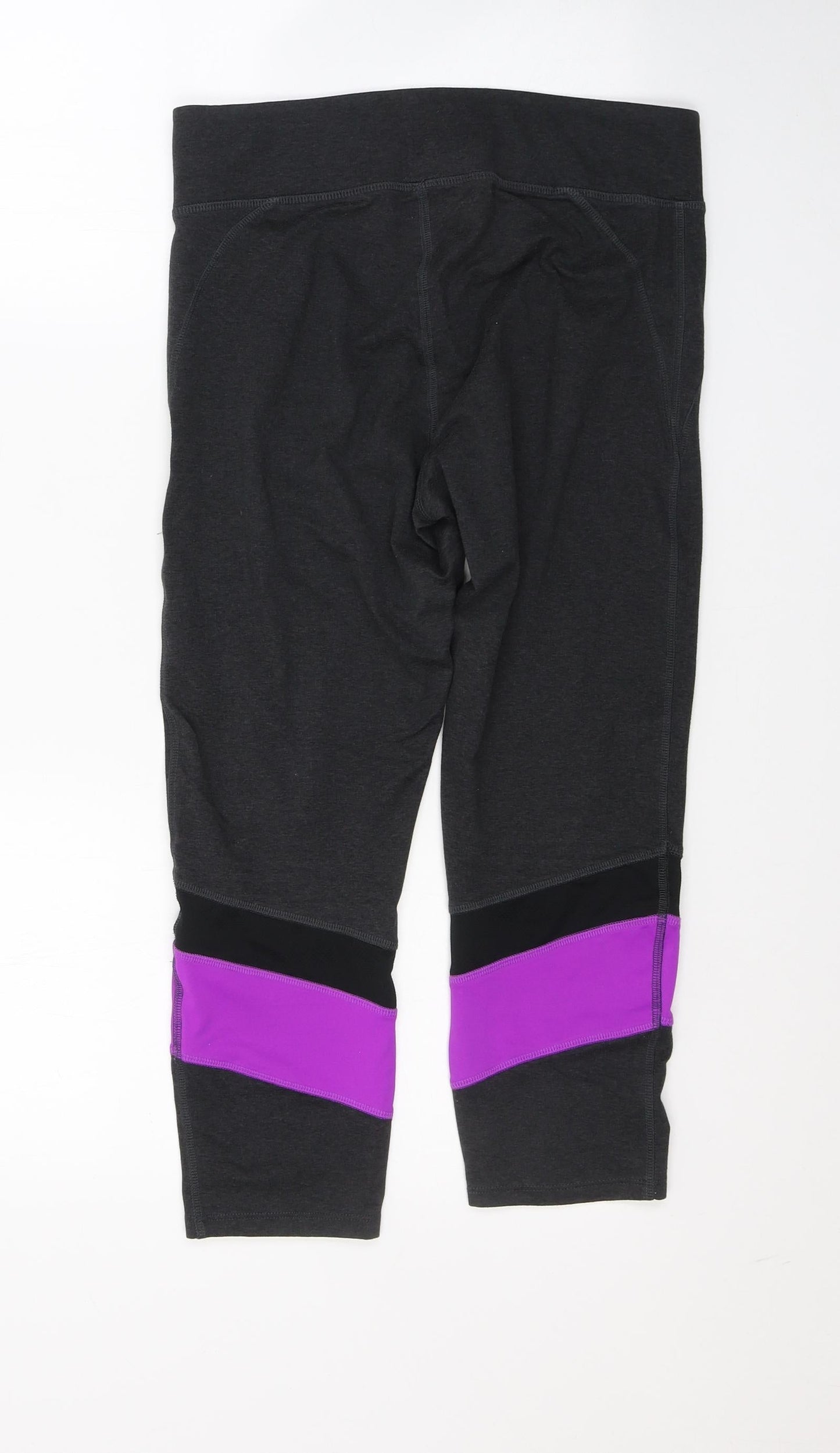 Dunnes Stores Womens Grey  Polyester Cropped Leggings Size M L22 in Regular Pullover