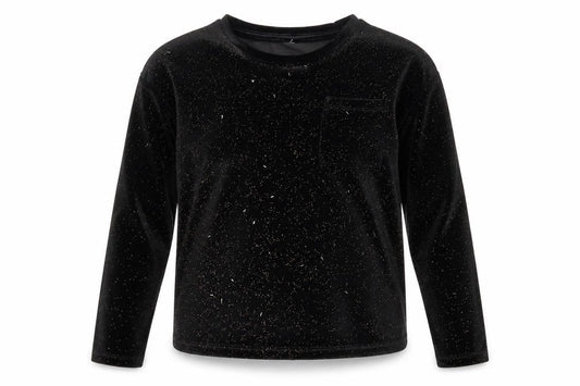 Tu Girls Black  Polyester Basic T-Shirt Size 11 Years Round Neck Pullover