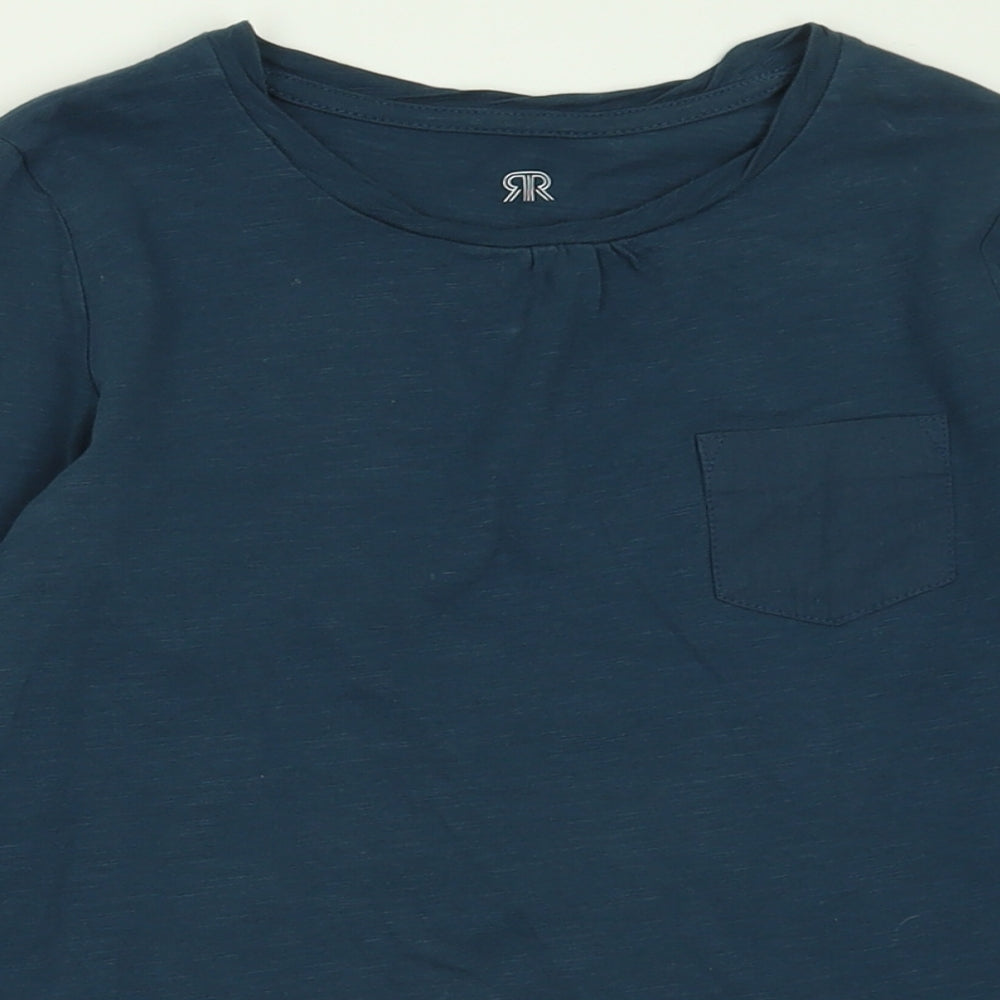 River Island Girls Blue  Cotton Basic Casual Size 10 Years Crew Neck Pullover
