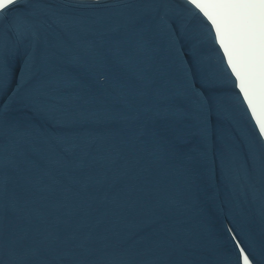River Island Girls Blue  Cotton Basic Casual Size 10 Years Crew Neck Pullover
