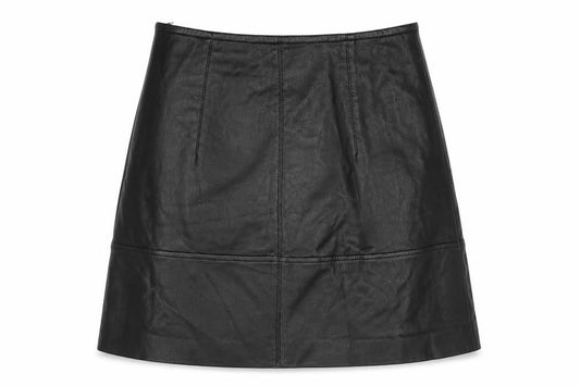 H&M Womens Black  Polyester A-Line Skirt Size 6   Zip