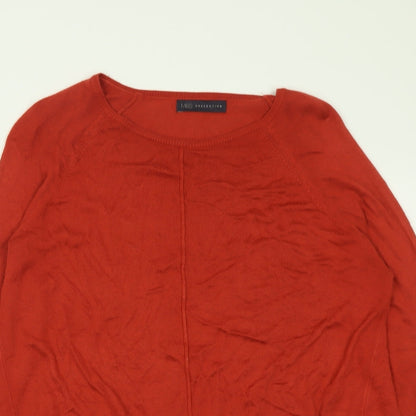Marks & Spencer Womens Red Crew Neck  Viscose Pullover Jumper Size M