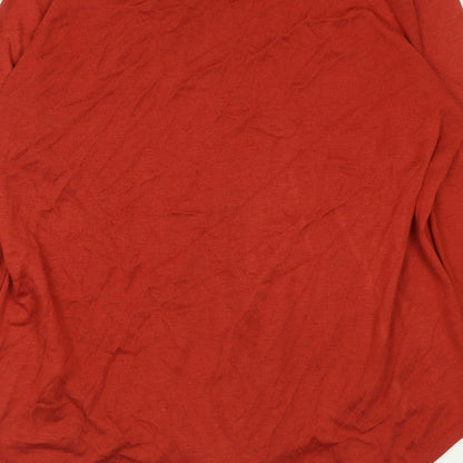 Marks & Spencer Womens Red Crew Neck  Viscose Pullover Jumper Size M