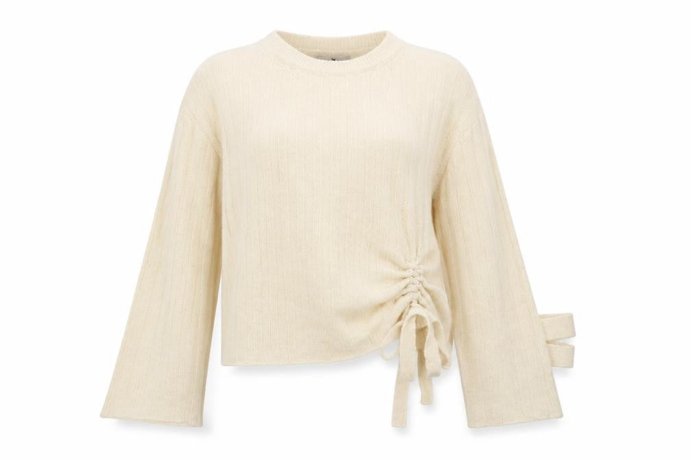 TU Womens Ivory Crew Neck  Acrylic Pullover Jumper Size 10