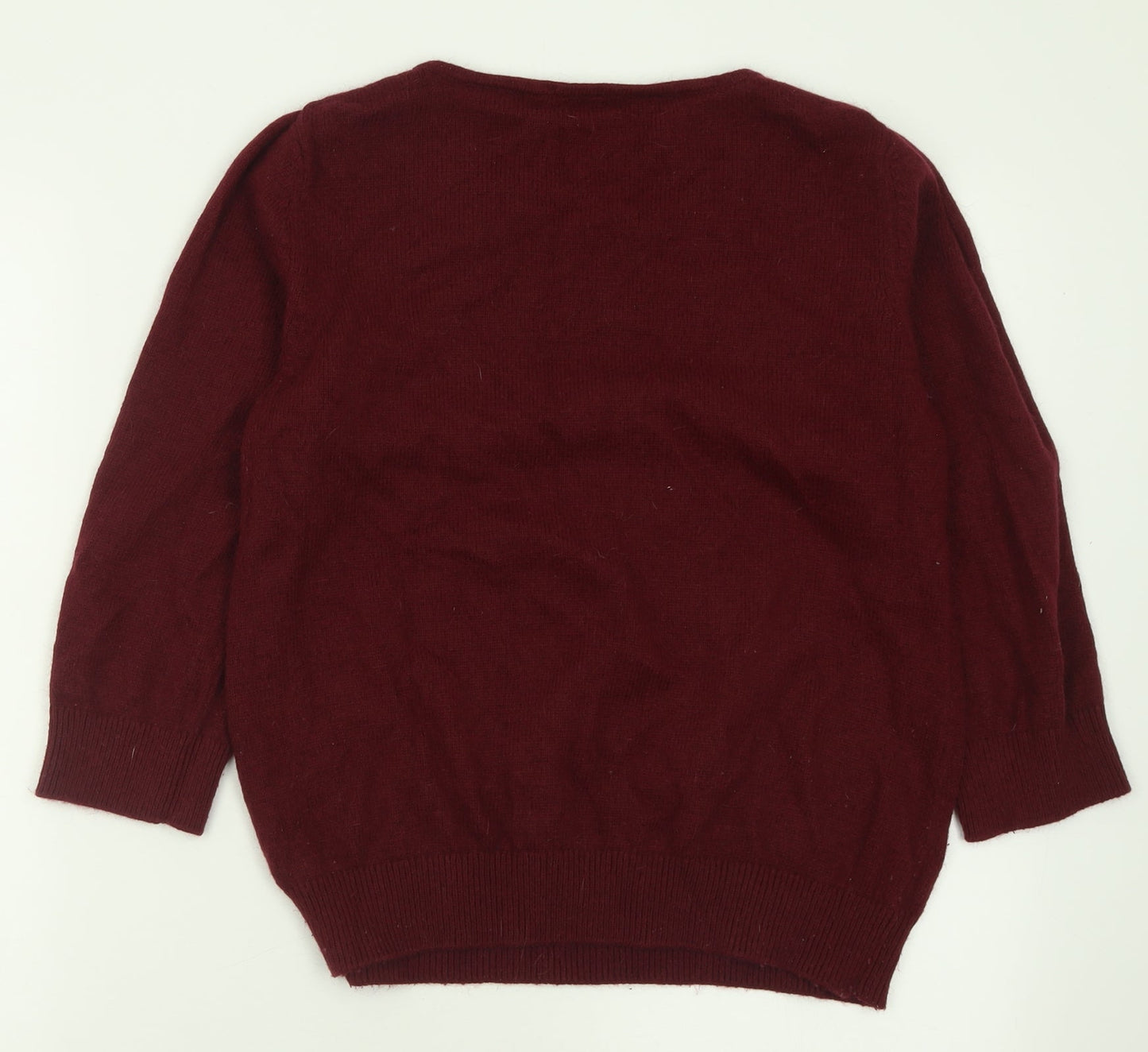 H&M Womens Purple Crew Neck  Acrylic Pullover Jumper Size M