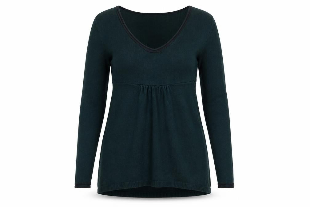 H&M Womens Green Crew Neck  Cotton Pullover Jumper Size M