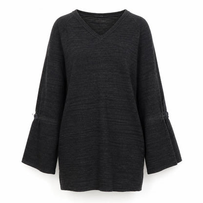 Next Womens Grey V-Neck  Cotton Pullover Jumper Size 8