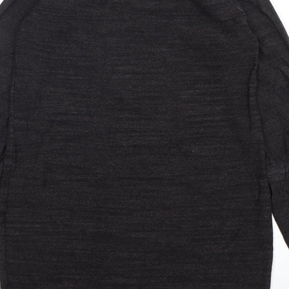 Next Womens Grey V-Neck  Cotton Pullover Jumper Size 8