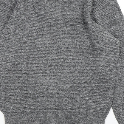 Shore Leave Mens Grey Round Neck  Cotton Pullover Jumper Size S