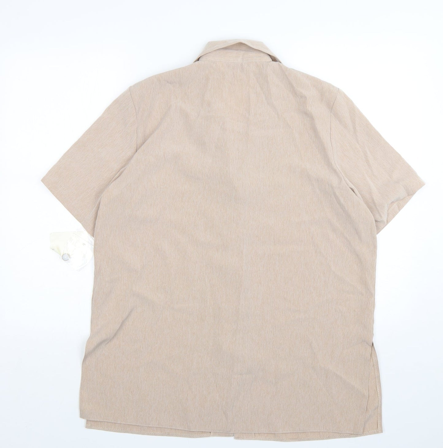 Bonmarché Womens Beige  Polyester Basic Button-Up Size 16 Collared