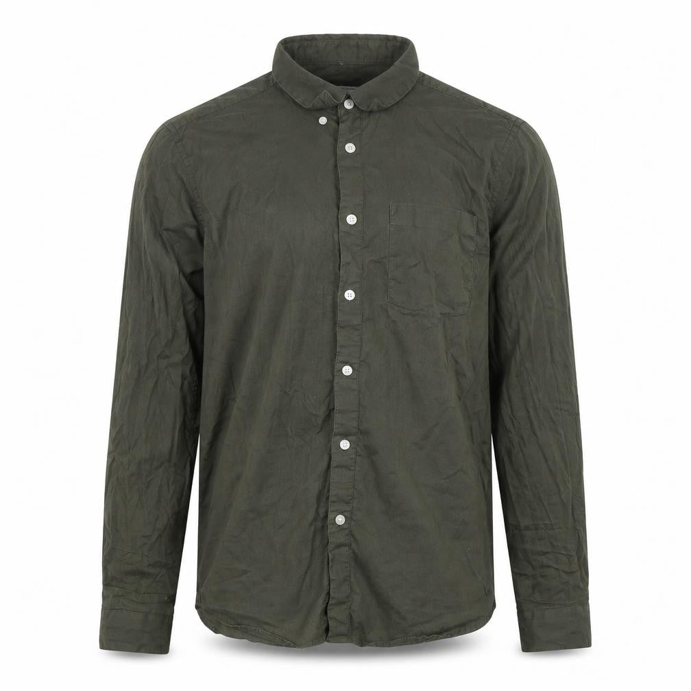 River Island  Mens Green  Cotton  Button-Up Size S Collared Button