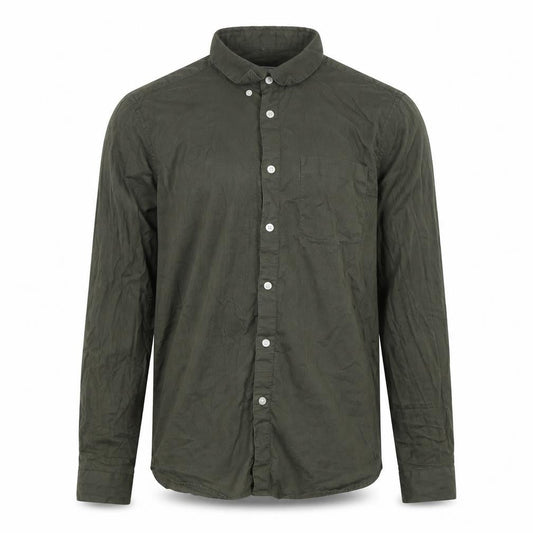 River Island  Mens Green  Cotton  Button-Up Size S Collared Button