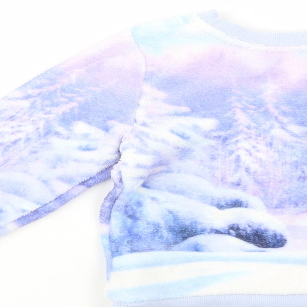 H&M Girls Purple  Polyester Pullover Sweatshirt Size 2-3 Years  Pullover - Frozen