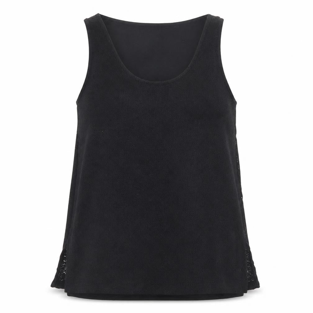 Dunnes Stores Womens Black  Polyester Basic Tank Size S Scoop Neck