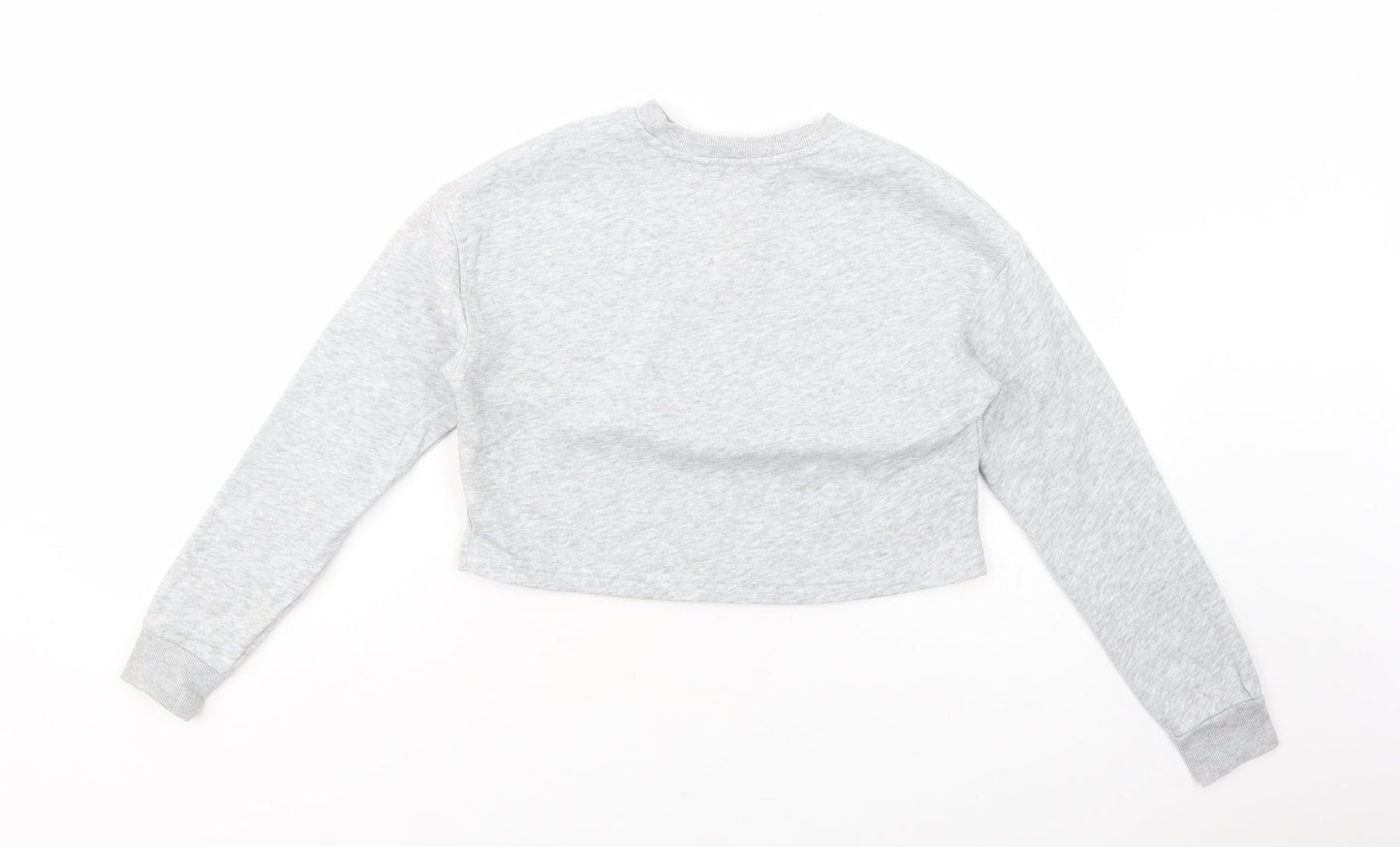 New Look Girls Grey  Cotton Pullover Sweatshirt Size 9 Years  Pullover
