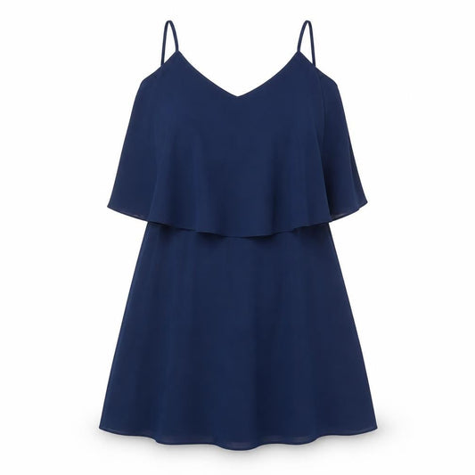 Primark Womens Blue  Polyester Mini  Size 6  V-Neck Pullover