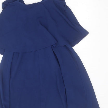 Primark Womens Blue  Polyester Mini  Size 6  V-Neck Pullover