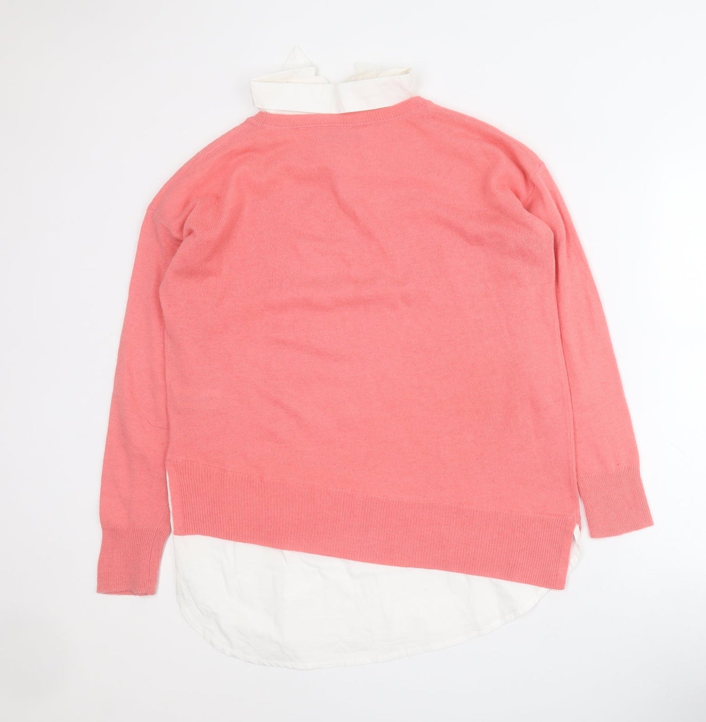 NEXT Womens Pink Collared  Acrylic Pullover Jumper Size S