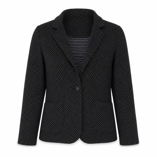 Henry Holland Womens Black Geometric Cotton Jacket Blazer Size 8