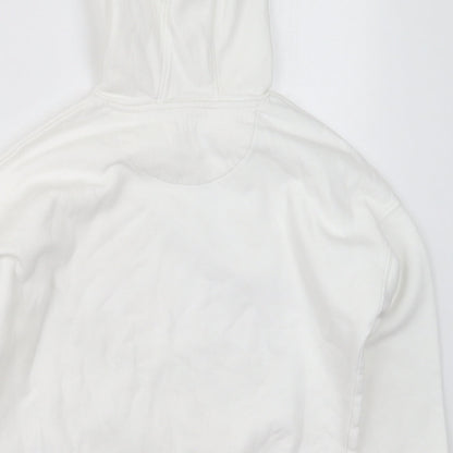Preloved Marks and Spencer Girls White  Cotton Pullover Hoodie Size 10-11 Years  Pullover - Tune Squad - Label