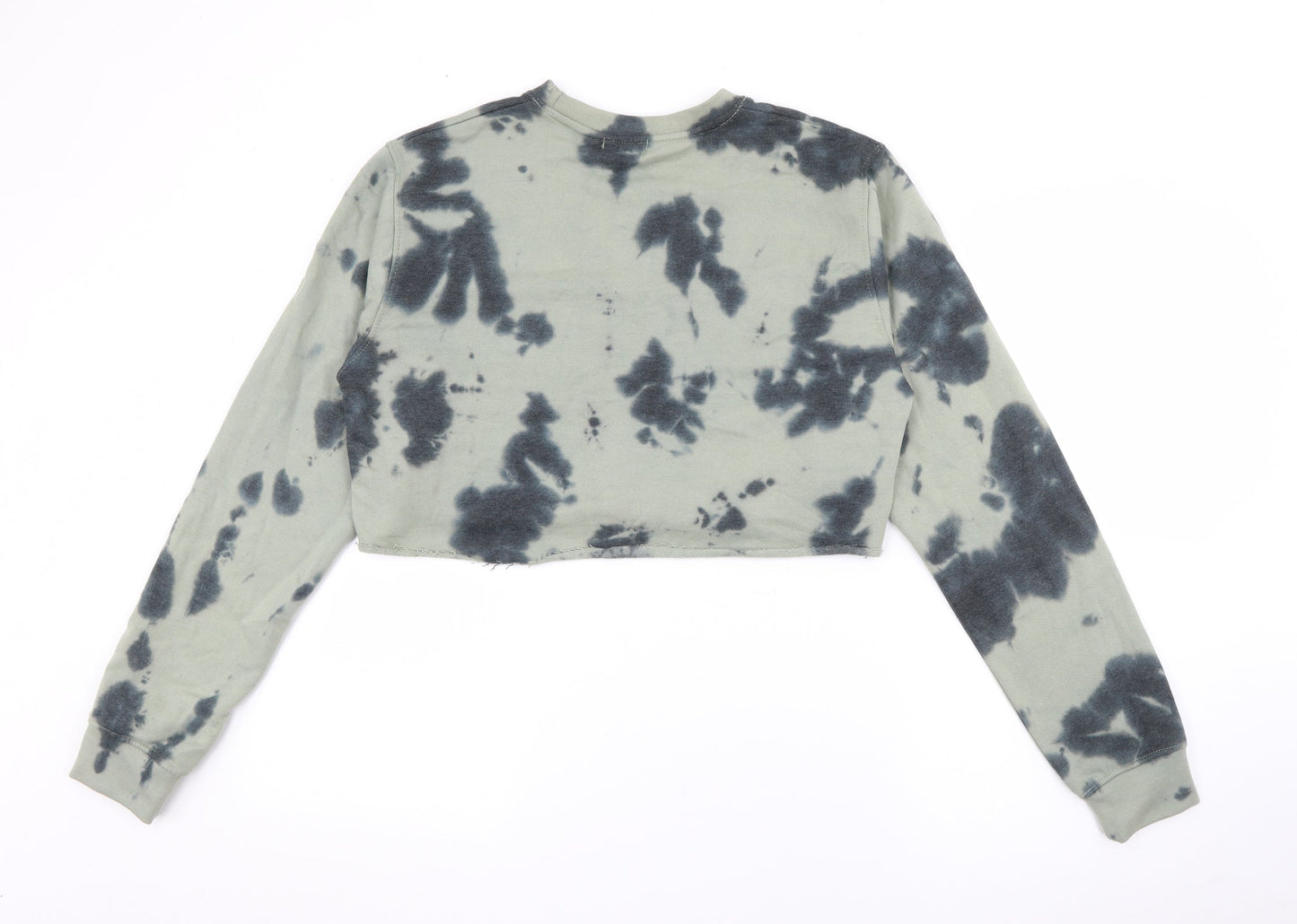 PRETTYLITTLETHING Womens Green  Cotton Pullover Sweatshirt Size 6