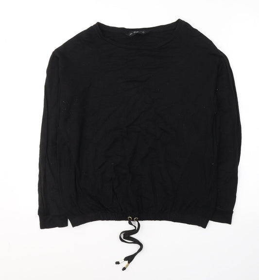 F&F Womens Black  Viscose Pullover Sweatshirt Size 6  Pullover
