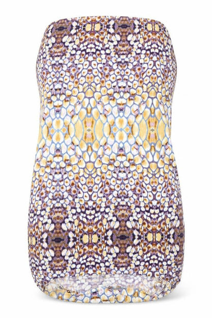Tu Womens Multicoloured Geometric Polyester Mini  Size 12  Boat Neck Pullover