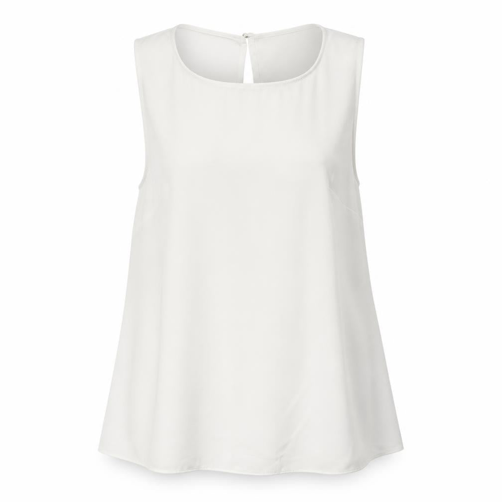 Primark Womens White  Polyester Basic Blouse Size 10 Round Neck