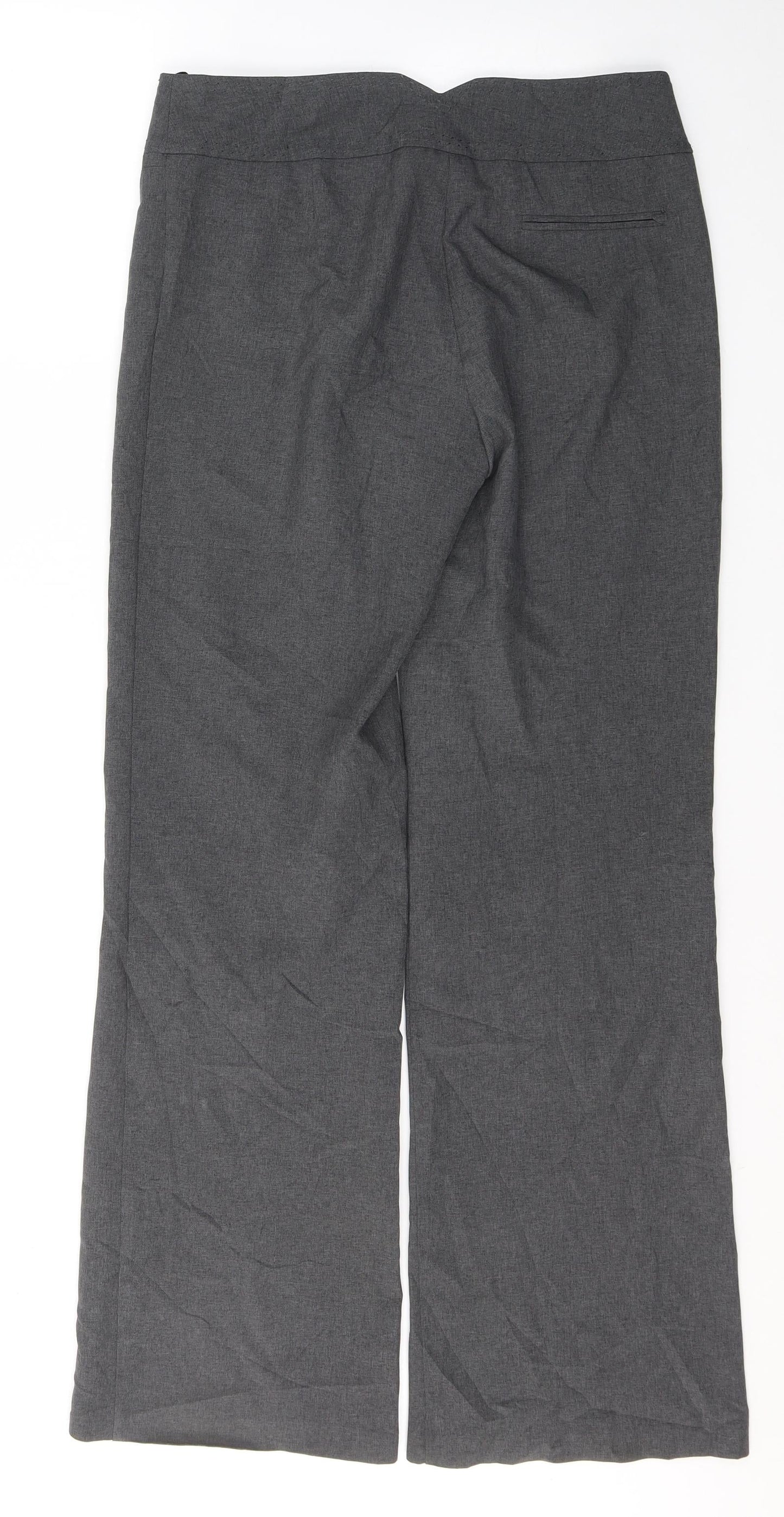 Atmosphere Womens Grey  Polyester Trousers  Size 10 L31 in Regular Button