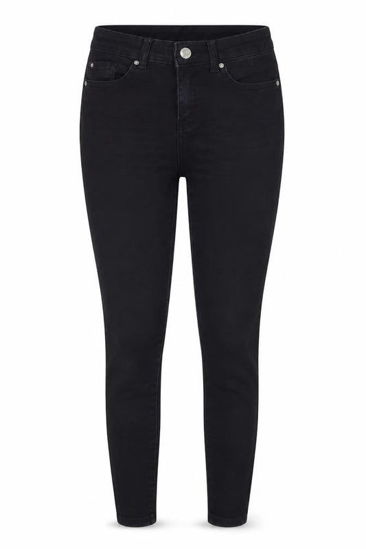 Denim & Co. Womens Black  Cotton Skinny Jeans Size 8 L25.5 in Regular Zip