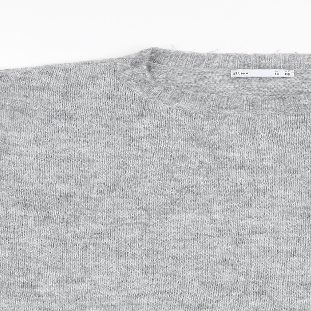 Lefties Womens Grey Round Neck  Polyester Pullover Jumper Size S