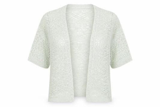 Debenhams Womens Green Square Neck  Acrylic Cardigan Jumper Size 12