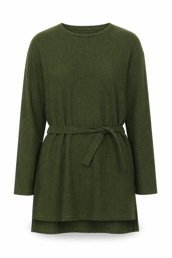Papaya Womens Green Round Neck  Polyester Pullover Jumper Size 8