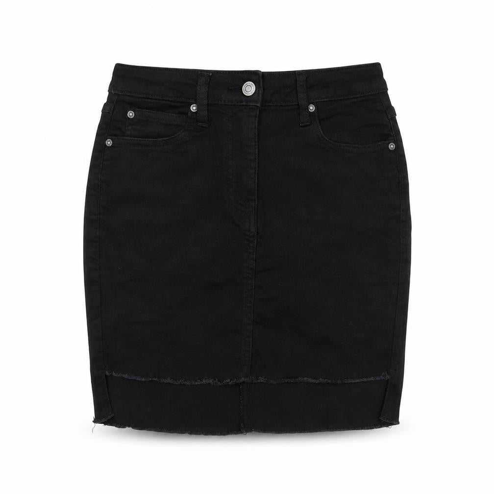 PARISIAN SIGNATURE Womens Black  Cotton Straight & Pencil Skirt Size 8   Zip