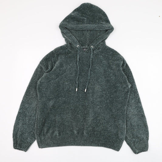 Primark Womens Green  Polyester Pullover Hoodie Size 6  Pullover