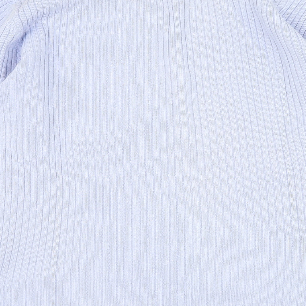 DASH Womens Blue V-Neck  Polyester Cardigan Jumper Size 14