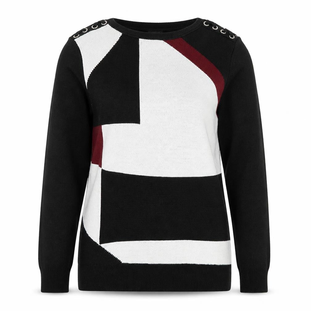 F&F Womens Multicoloured Round Neck  Acrylic Pullover Jumper Size 6