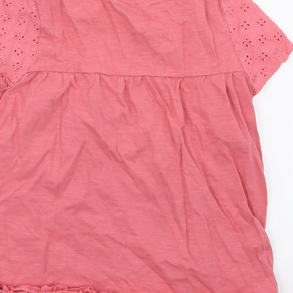 George Girls Pink  100% Cotton Basic Blouse Size 4-5 Years Round Neck Pullover