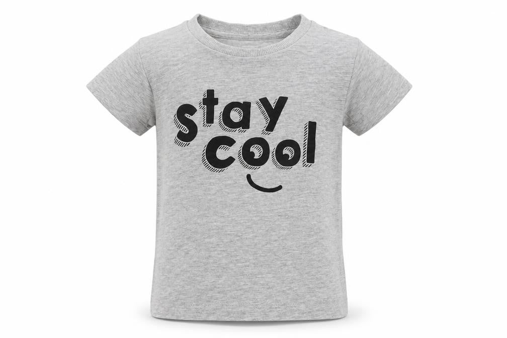 Matalan Baby Grey  Cotton Basic T-Shirt Size 12-18 Months Round Neck Pullover