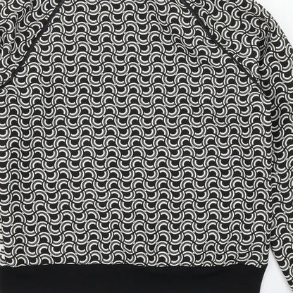 Misguided Womens Black Geometric  Jacket  Size 10  Zip