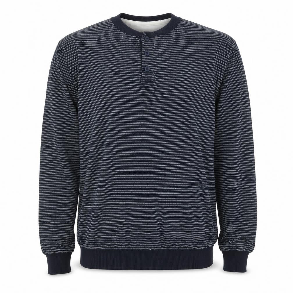 George Womens Blue Round Neck Striped 100% Cotton Pullover Jumper Size M
