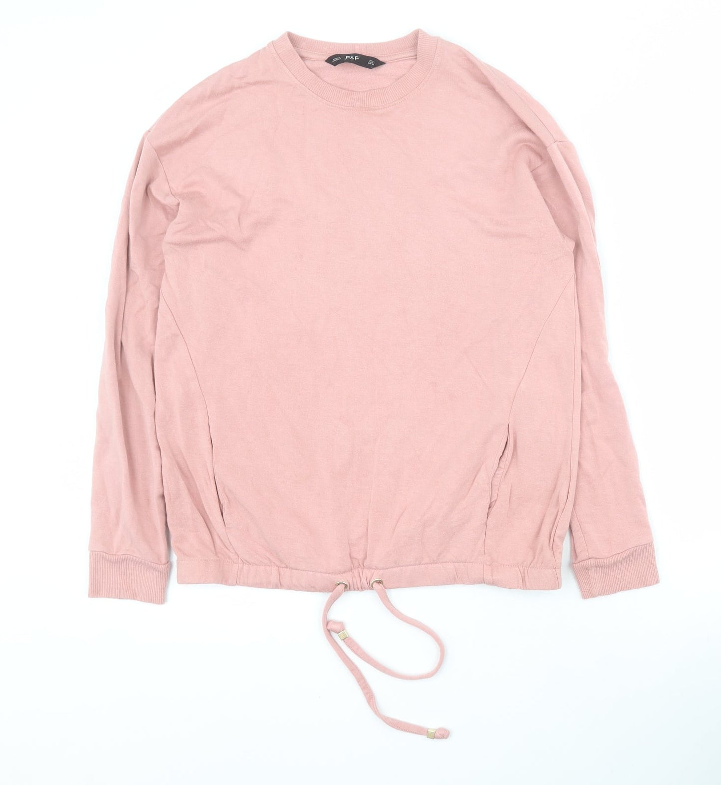 F&F Womens Pink  Viscose Pullover Sweatshirt Size 6  Pullover