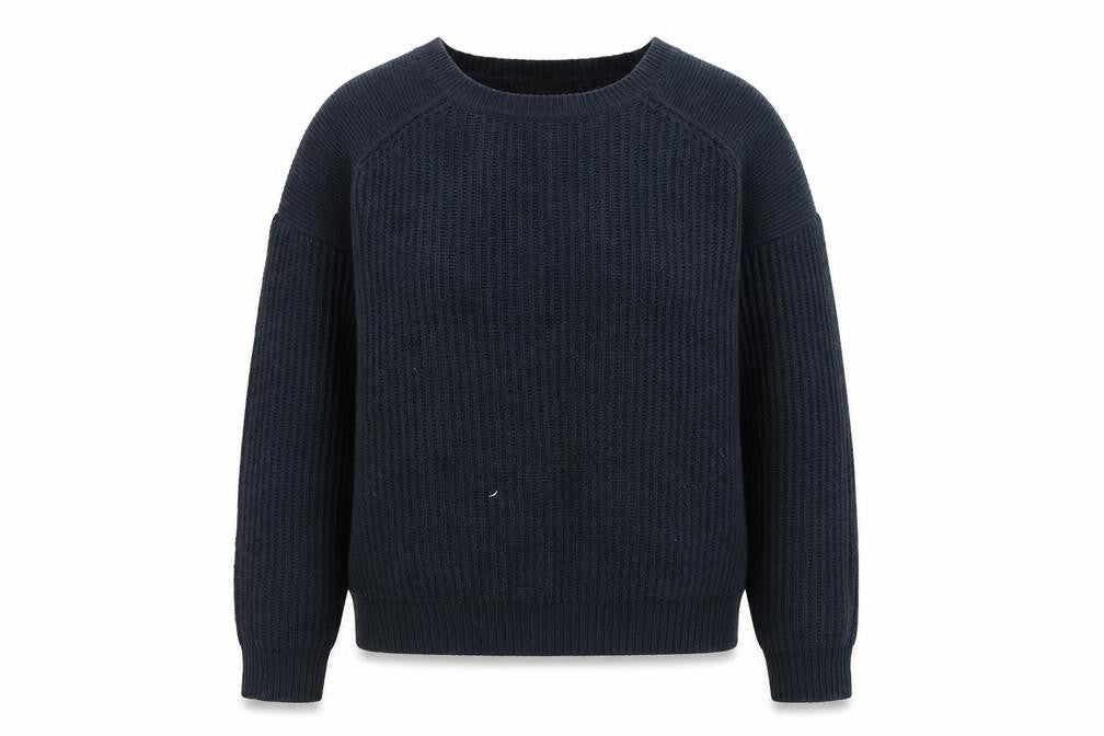 VILA Womens Blue Crew Neck  Acrylic Pullover Jumper Size M