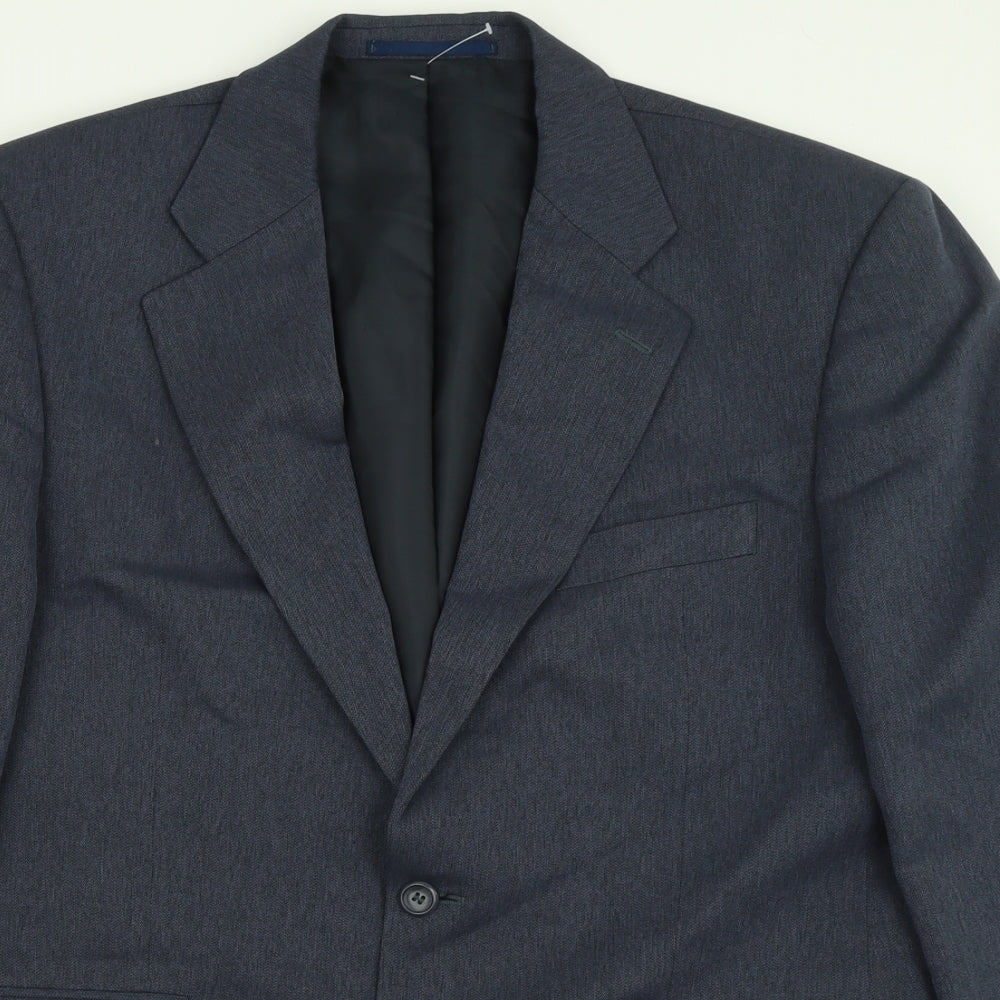 Sovrano Mens Blue  Polyester Jacket Suit Jacket Size 42