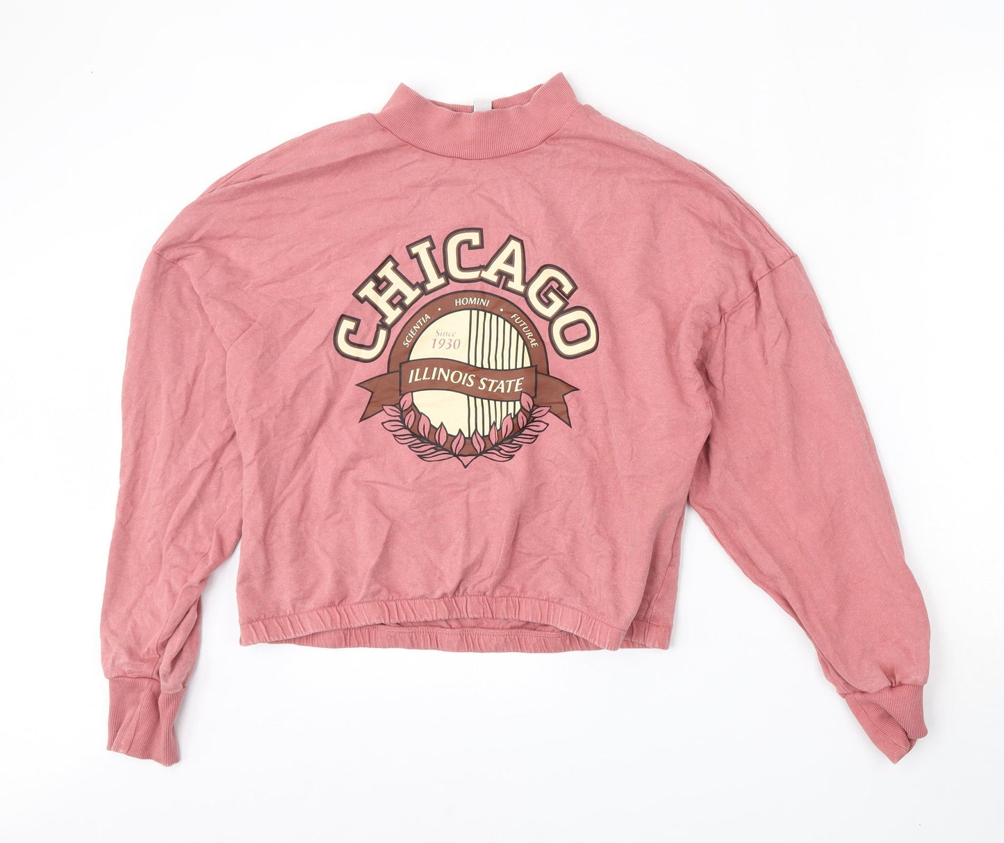 JDY Womens Pink  Cotton Pullover Sweatshirt Size S
