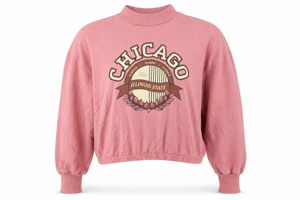 JDY Womens Pink  Cotton Pullover Sweatshirt Size S