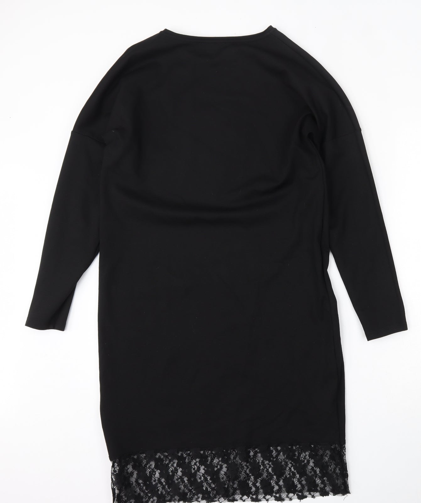 New Look Womens Black  Viscose Pencil Dress  Size 12  Round Neck