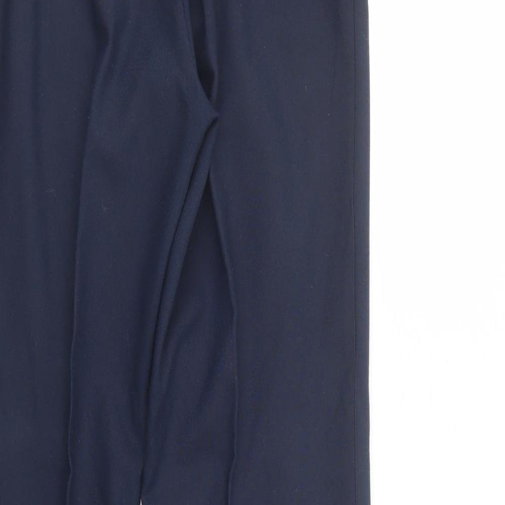Marks and Spencer Girls Blue  Polyester Dress Pants Trousers Size 14 Years  Regular Button - School Wear