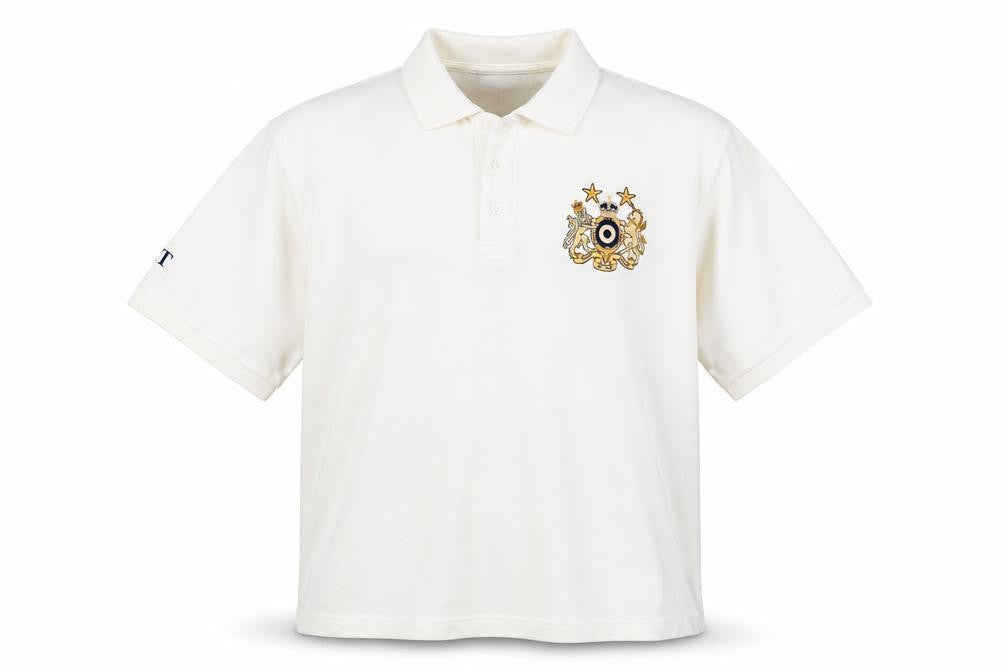 Disley Mens White  Polyester  Polo Size XL Collared Button